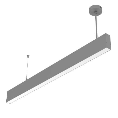 Светодиодный светильник VARTON Angusta High 1257x35x90мм подвесной 25 Вт 3000 К IP40 RAL7045 серый муар с рассеивателем опал DALI